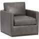 Portman Marseille Concrete Leather Swivel Lounge Chair, Swivel